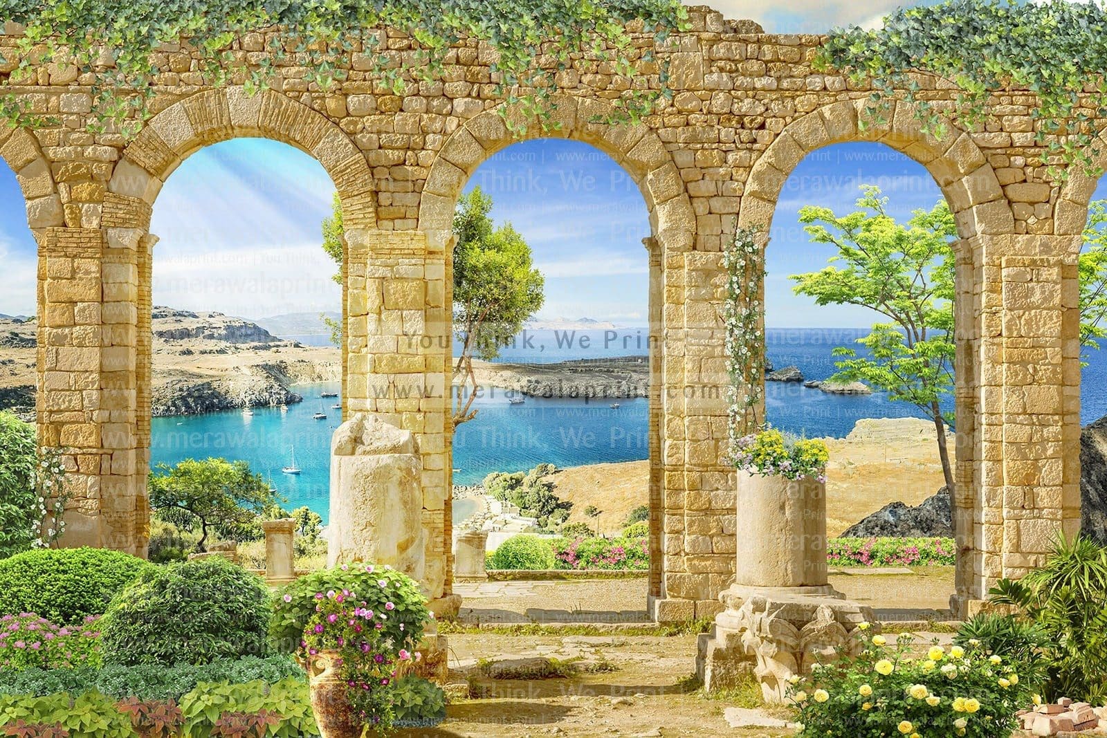 THREE ARCHES – Merawalaprint - Digital Fresco Wallpaper